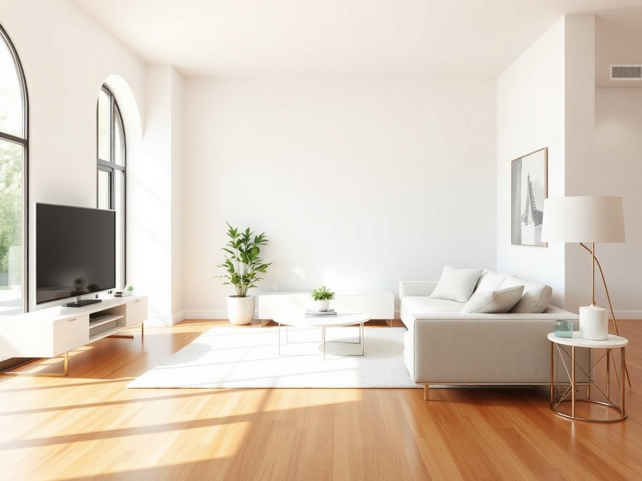 Pièce rénovée moderne